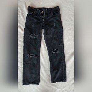 Aeropostle Distressed Ripped Black Jeans for Women Size 0 Short